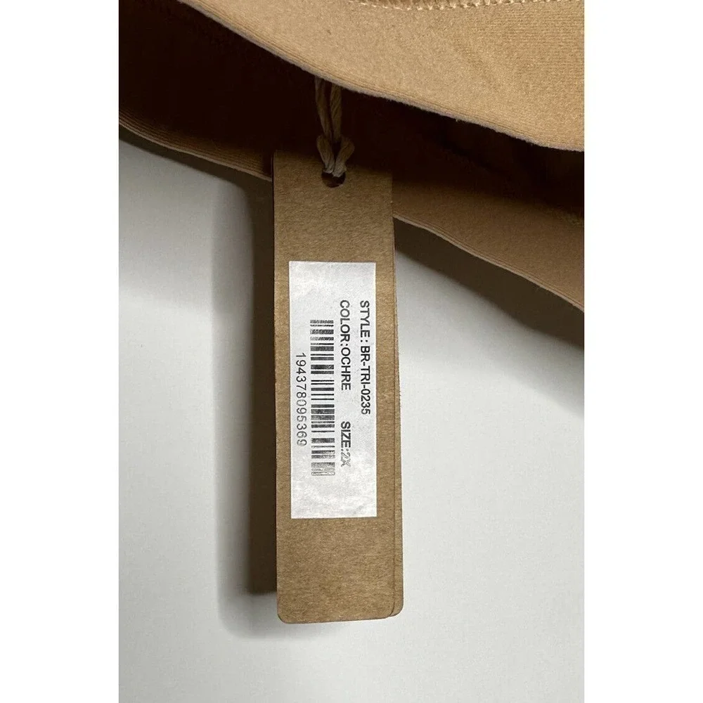 NWT Skims Everybody Triangle Bralette Ochre Bra Women's Nude Beige Size 2X - Picture 3 of 4
